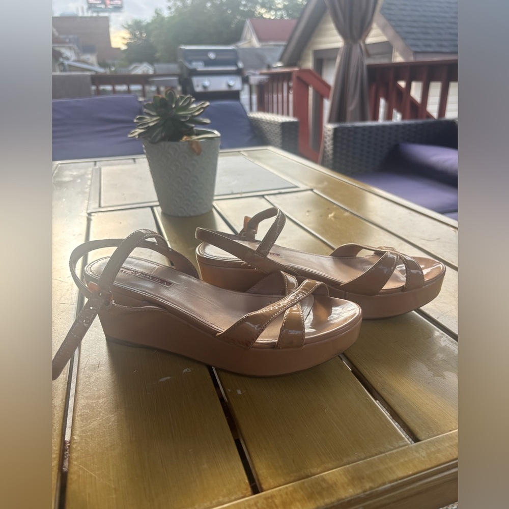 PRADA Tan Sandals, Size: 36 1/2 - Picture 16 of 17